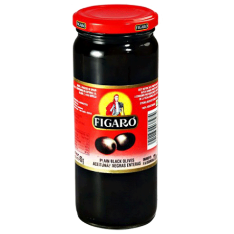 Figaro Plain Black Olives 450g