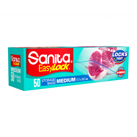 Sanita zip lock freezer  medium 50 bags