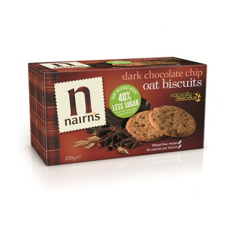 Nairn's Dark Chocolate Chip Oat Biscuits 200gm