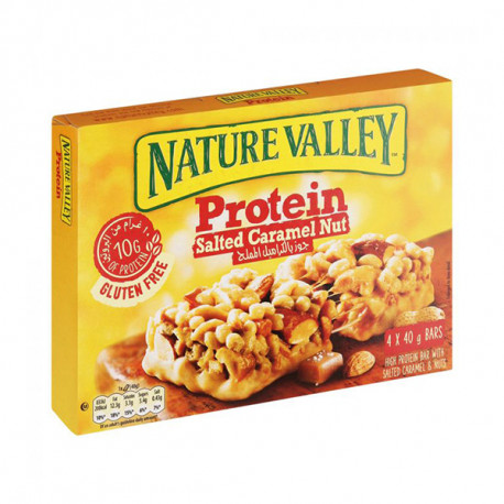 Nature Valley Protein Bars Salted Caramel Nut Gluten Free 40gx4