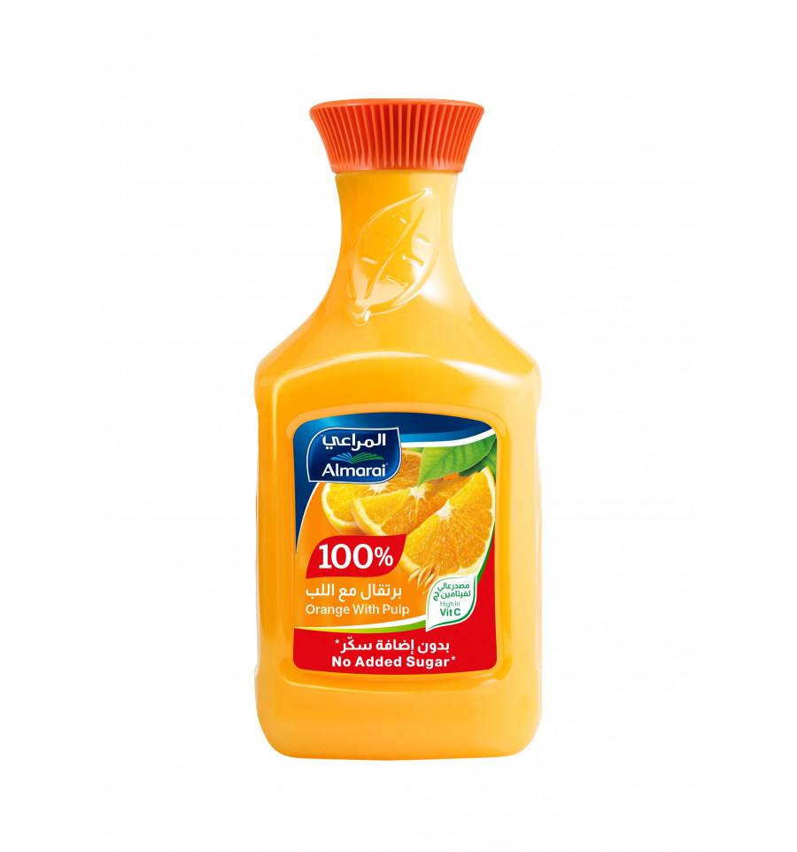 Almarai Orange Juice With Pulp No Added Sugar 1 5l From Supermart Ae