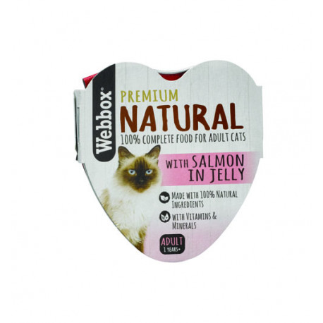 Webbox Natural Cat Heart Salmon in Jelly 85g