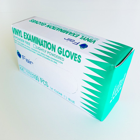 Fair Vinyl Examination Gloves Powder Free 100 pcs Large Clear