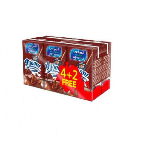 Almarai Nijoom Chocolate Milk Drink 150ml 4pcs + 2 Free