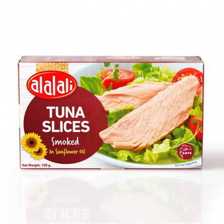 Al Alali Smoked White Tuna Slices in Sunflower Oil 100g
