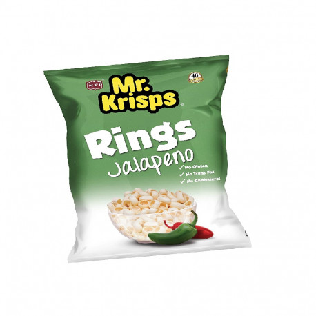 Mr. Krisps Potato Rings Jalapeno Flavor 80g