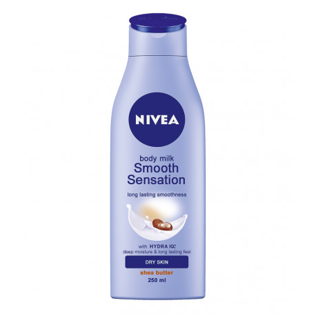 Nivea Smooth Sensation Body Milk Lotion Dry Skin 250ml