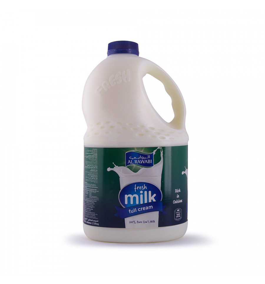 Al Rawabi Fresh Milk Full Fat 2L from SuperMart.ae