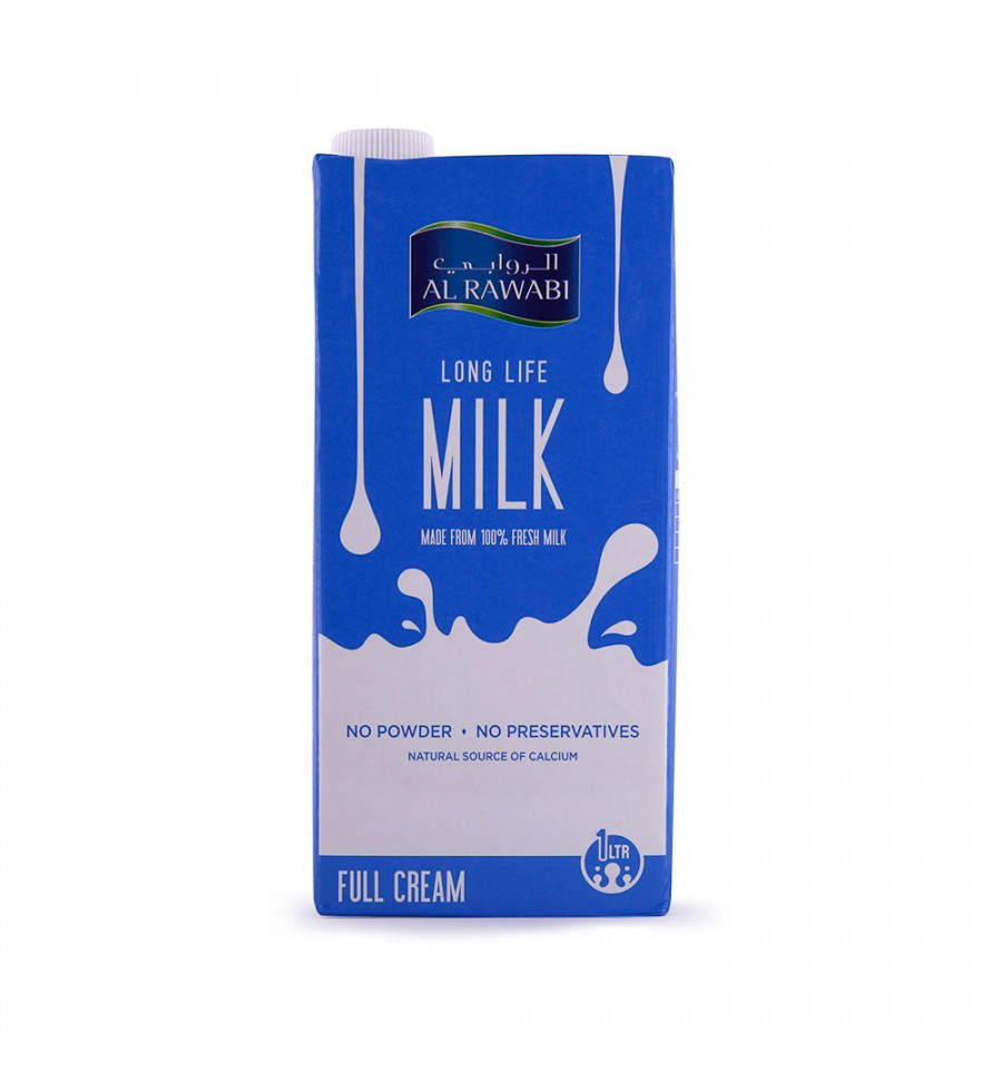 Al Rawabi Long Life Milk Full Cream 1L from SuperMart.ae