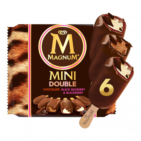 Magnum Mini Double Assorted Chocolate Mulberry Caramel Ice Cream 6x270g
