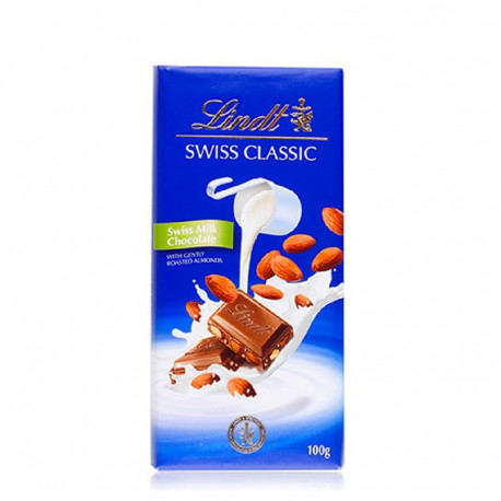 Lindt Swiss Milk Chocolate with Roasted Almond 100g