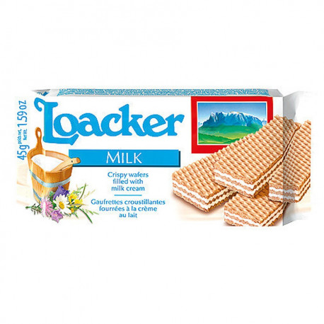 Loacker Milk Crispy Wafer 45g