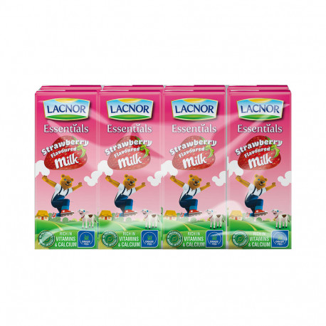 Lacnor Flavored Milk Strawberry 8x180ml