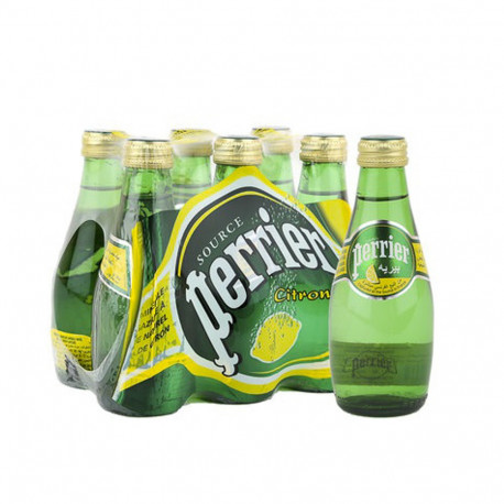 Perrier Carbonated Natural Mineral Water With Lemon 6x200ml