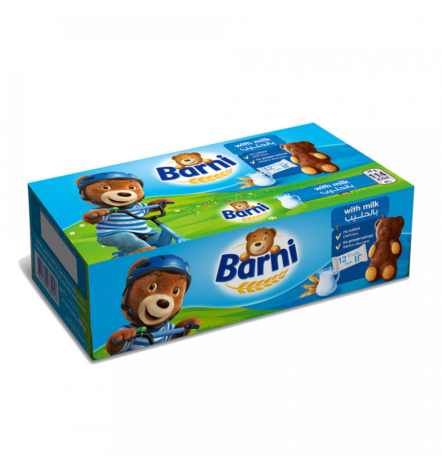 Barni Milk Sponge Cake Pack 12x30G from SuperMart.ae