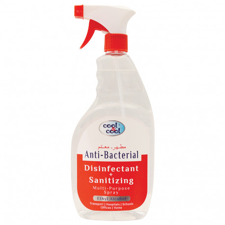 Cool & Cool Antibacterial Disinfectant and Sanitizer Ethyl Alcohol Multi Purpose Spray 750ML