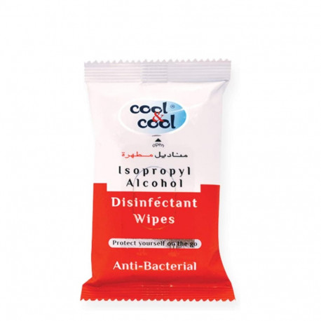 Cool & Cool disinfectant Antibacterial Isopropyl Alcohol 10 Wipes