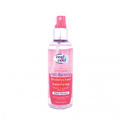 Cool & Cool Antibacterial Disinfectant and Sanitizer Ethyl Alcohol Multi Purpose Spray 100ML