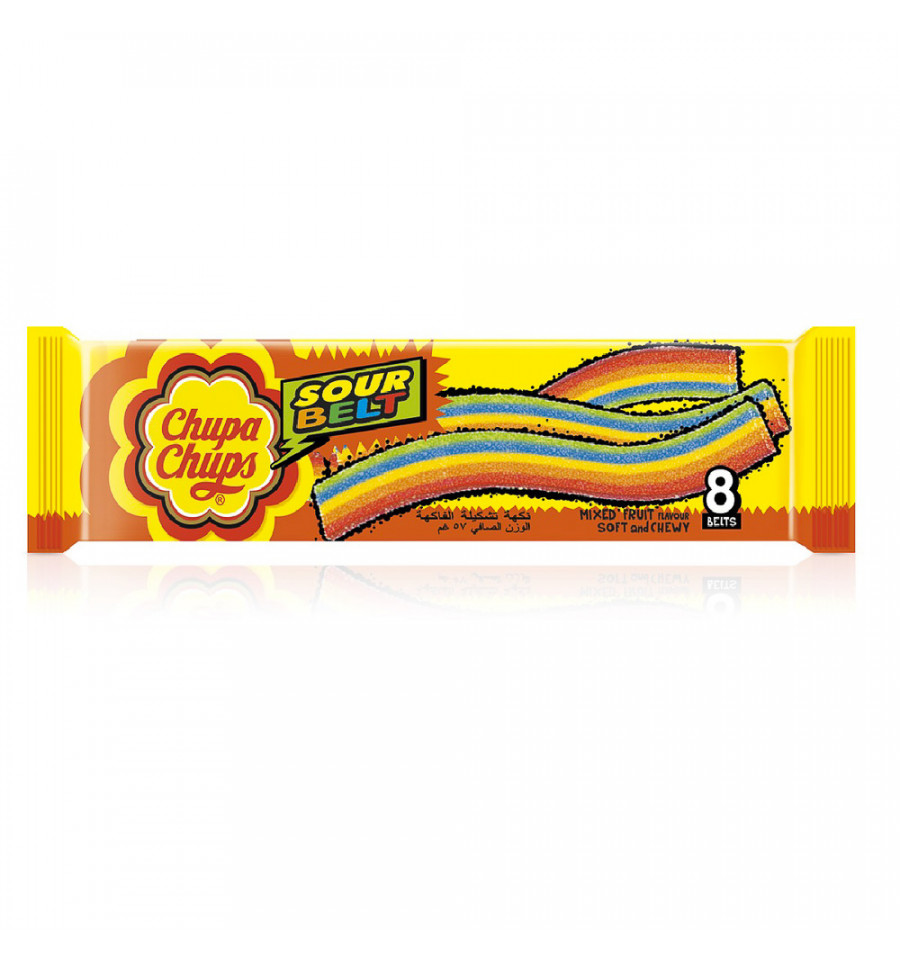 Chupa Chups Sour Belt Mixed Fruit Flavor 57GM from SuperMart.ae