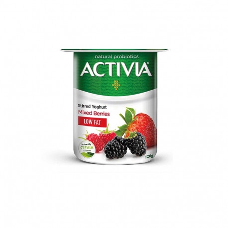 Activia Stirred Yoghurt Mix Berry Light 120G