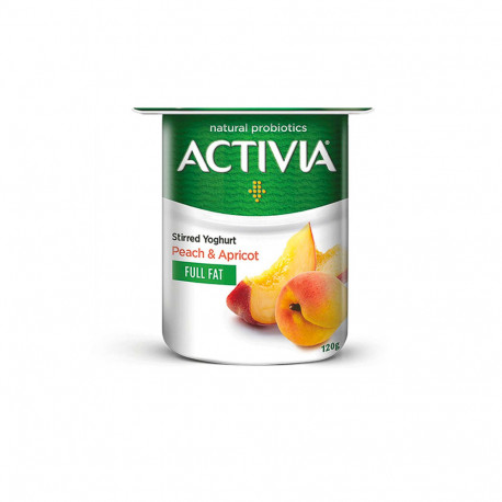 Activia Stirred Yogurt Peach & Apricot 120G