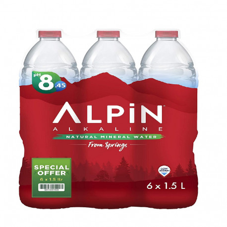Alpin Mineral Water from Turkey  Pack 6x1.5L 