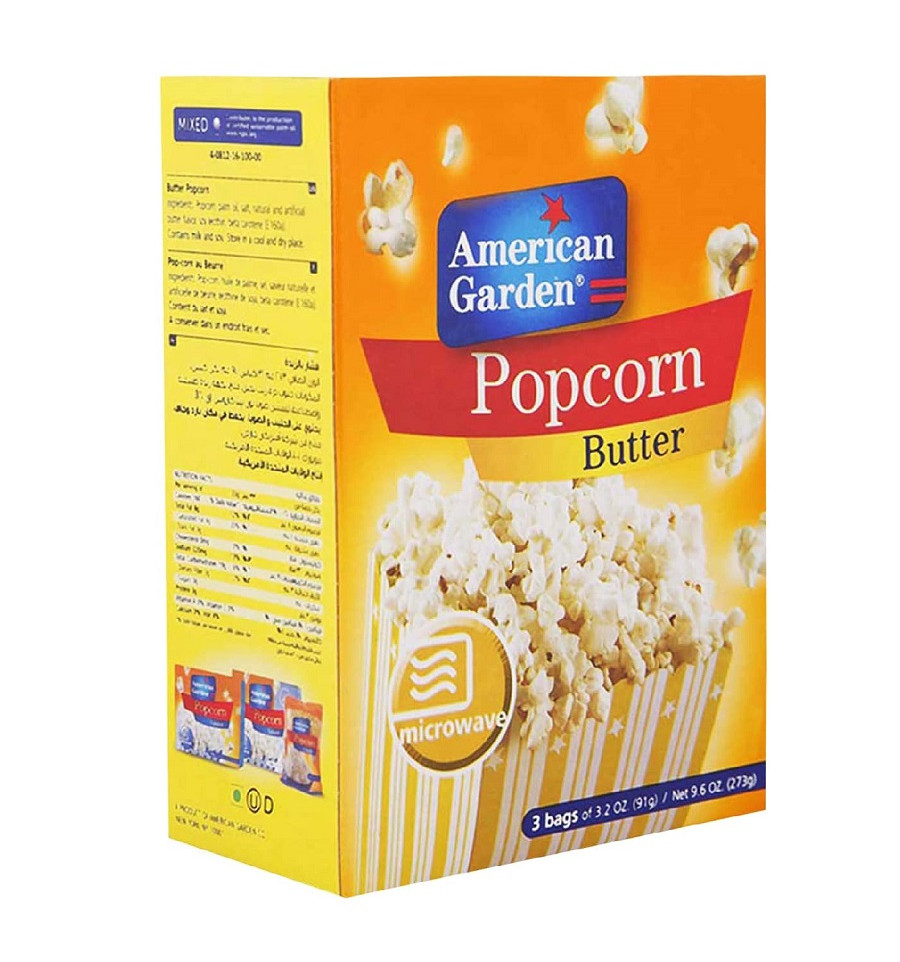 American Garden Butter Microwave Popcorn 273G from SuperMart.ae