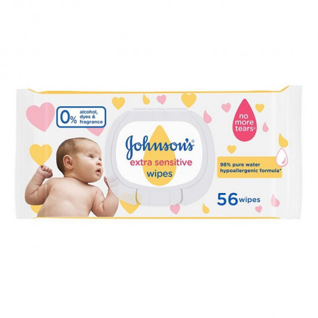 johnsons extra sensitive baby wipes
