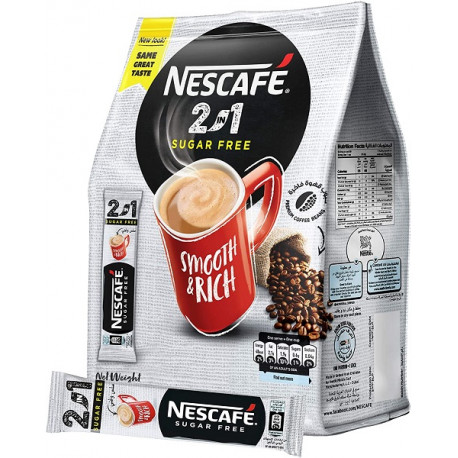Nescafe 2in1 coffee sugar free 20x11.7G