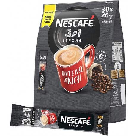 Nescafe 3in1 Strong Coffee Sticks 30x20G