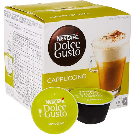 Nescafe Dolce Gusto Cappuccino Ice - 1 Packs (16 Capsules, 16 Cups) –  CoffecUAE