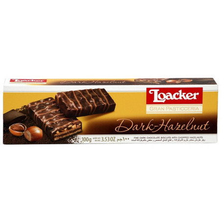 Loacker Gran Pasticceria Dark Chocolate Hazelnut 100G