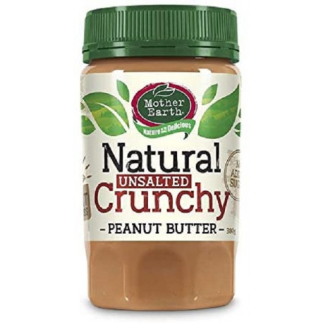 Mother Earth Peanut Butter Crunchy No Added Salt Natural 380G