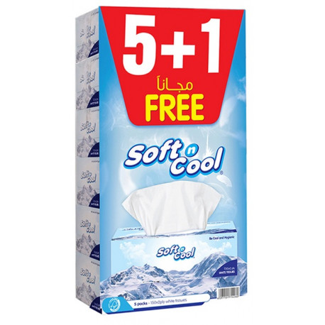 Soft N Cool Facial Tissue 6 Boxes x...