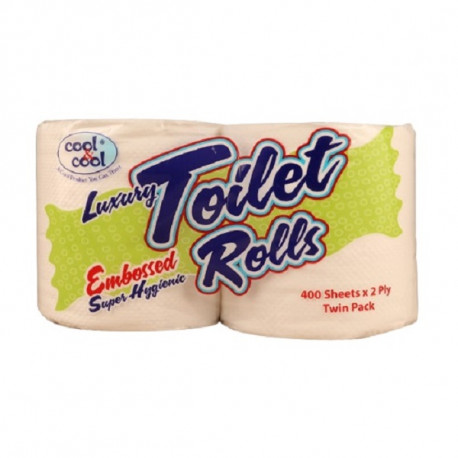 Cool & Cool Twin Pack Toilet Roll