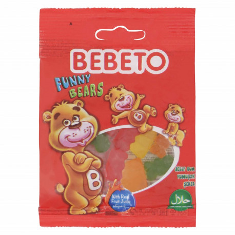 Bebeto Funny Bears Jelly Fruits Juice 18G