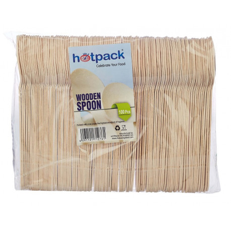 Hotpack Disposable Wooden Spoons 100...