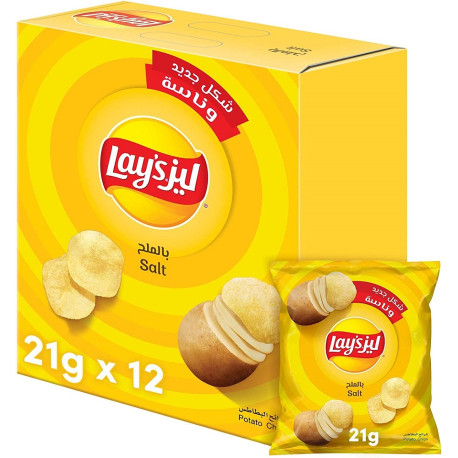 Lay's Salt Potato Chips 12 Pack x 21G