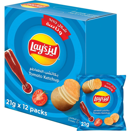 Lay's Ketchup Potato Chips 12 Pack x 21G