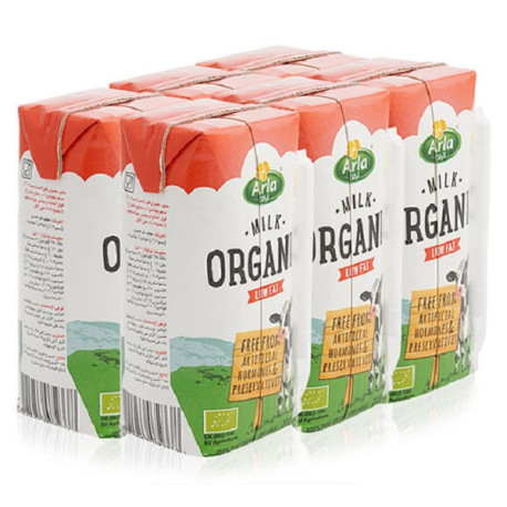 Arla Milk Organic Low Fat 6x200ML