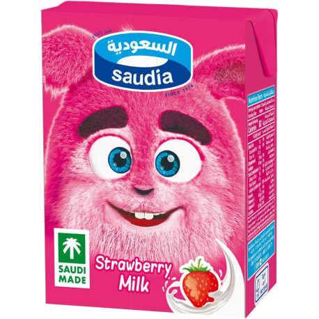Saudia Long Life Strawberry Milk 200ML