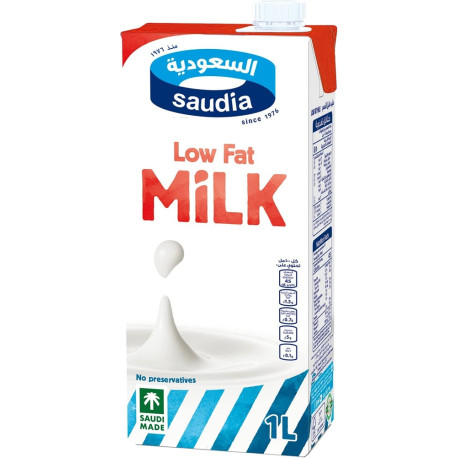 Saudia Long Life Low Fat Milk 1L