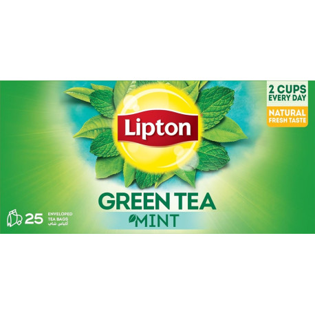 Lipton Green Tea Mint 25 Envelope Tea...