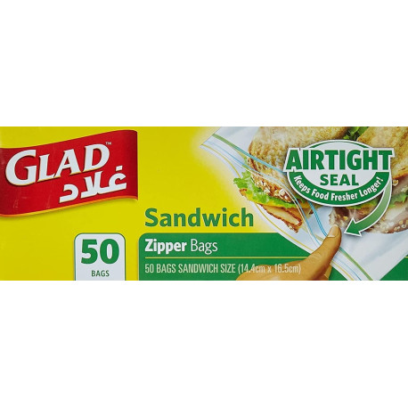 Glad Sandwich Zipper 50 Bags