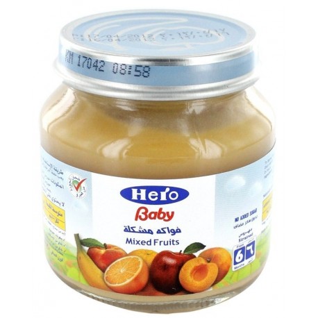 Hero Baby Jar Mixed Fruits, 6 months 120g - Pack of 4 – 3ard