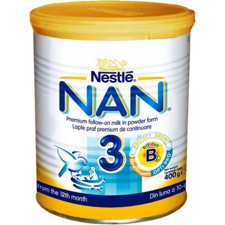 Nestle Nan 3 Optipro Milk 1-3 years 400g - Supermart.ae