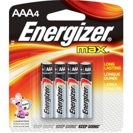 Energizer Max AAA Battery 4 Pieces