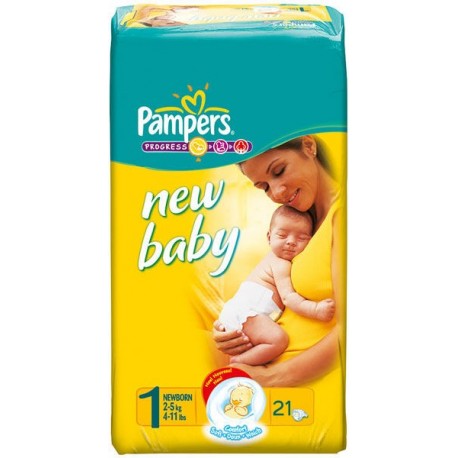 Pampers Newborn 1, 2-5 kg, 21 Diapers