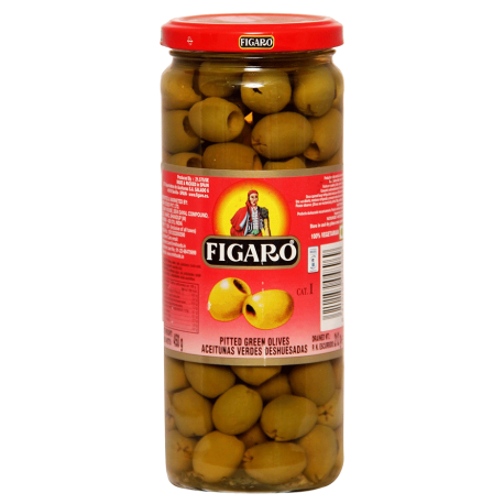 Figaro Pitted Green Olives 450g