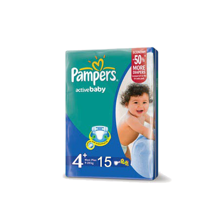 Pampers Active Baby 4+, 9-16 kg, 15...